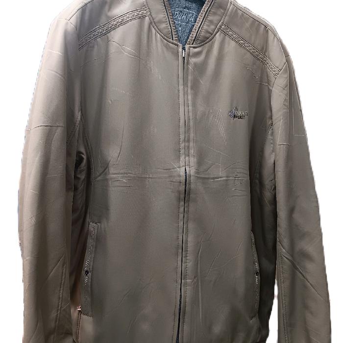 jaket parasut fashion premium warna krem soft lembut bolak balik bomber  Keren  Pria  Wanita  Distro