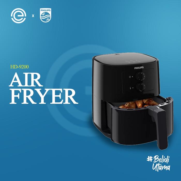 Philips Air Fryer Low Watt HD9200 Teknologi Rapid Air