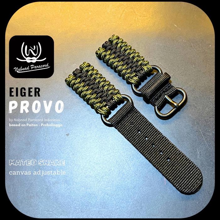 Nabnad Jam Tangan Eiger Provo Cewek Custom Tali Strap Jam Paracord Mated Snake Canvas Adjustable Wat