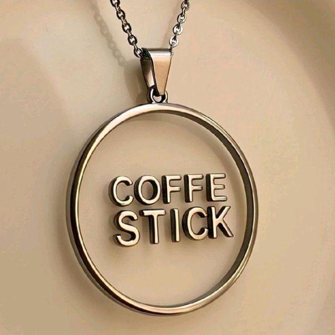 asesoris kalung nama berlogo coffe stik terbaru.