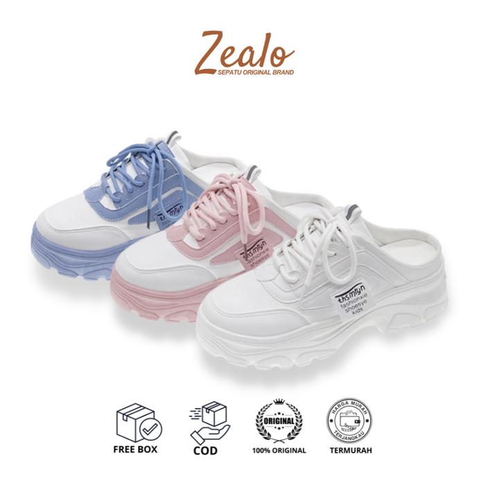 Zealo.Shoes 209 Sepatu Wanita Sneakers Fashion Korea Slip On Karet Premium Quality