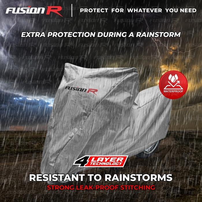 Fusion R Cover Sarung Penutup Motor KAWASAKI ZX 6R 4 Layer Waterproof Pelindung Motor Anti Air Panas