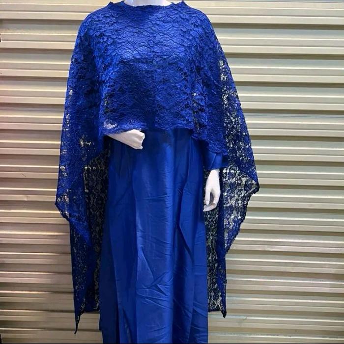 gamis polos dengan luaran outher tile