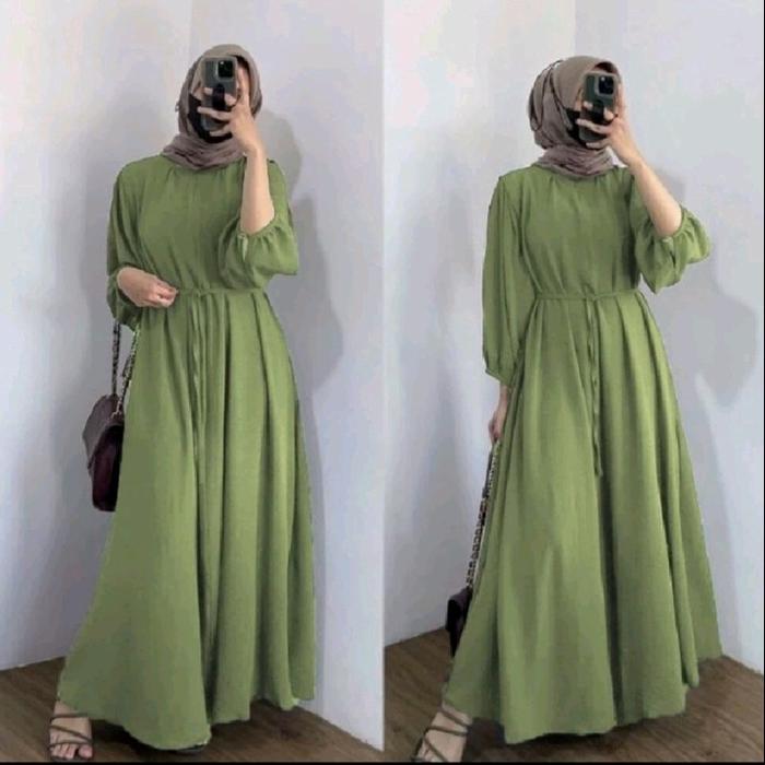 GAMIS POLOS TREND TERBARU DAN KEKINIAN GAMIS LEBARAN TREND TERBARU GAMIS NADIRA