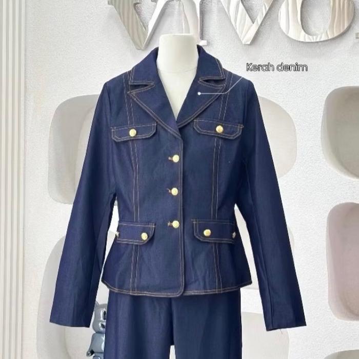 Blazer Jaket Jeans Vivorie