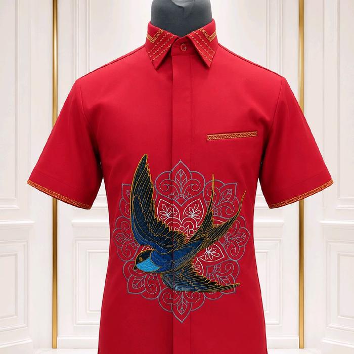KEMEJA BORDIR BURUNG WALET