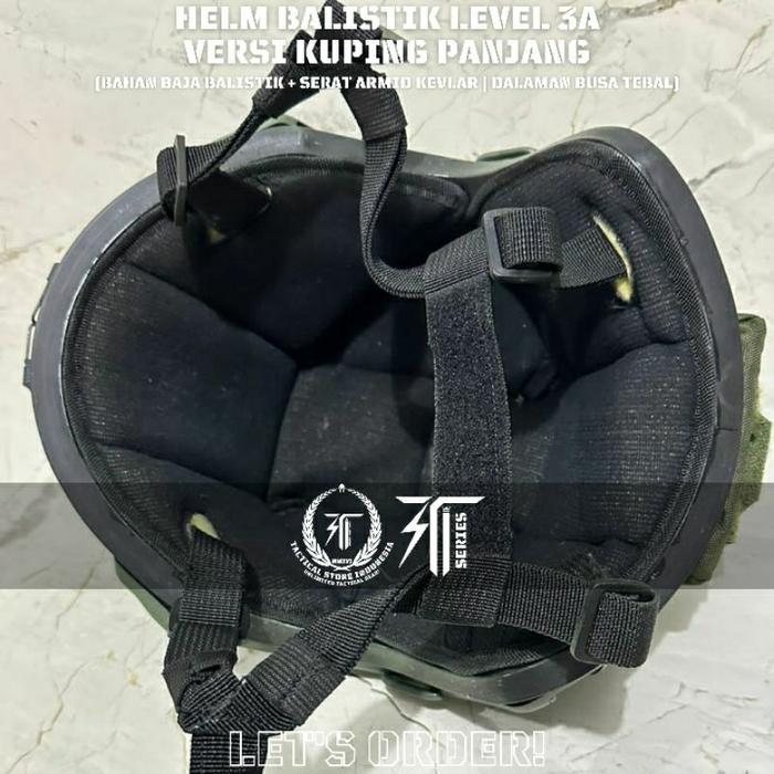 Tactical Store Indonesia ® 100% ORIGINAL HELM BALISTIK LEVEL 3A COVER VERSI KUPING PENDEK Tali Putar