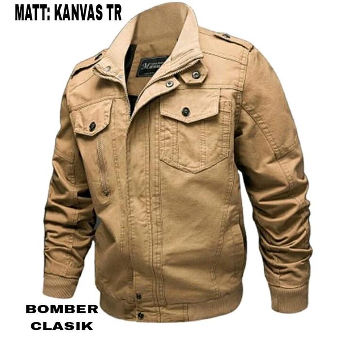 jaket bomber pria canvas/jacket pilot military/jacket casual original/jaket bomber premium Nyaman Ke