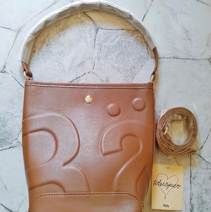 TAS RALLY WHISPER BUCKET BAG RALLY BROWN TAS SELEMPANG WANITA