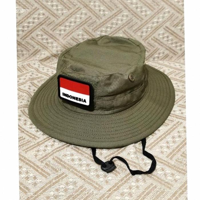 Topi tactical rimba kawat polisi Brimob satpolpp olive hijau Army hitam polos | best seller