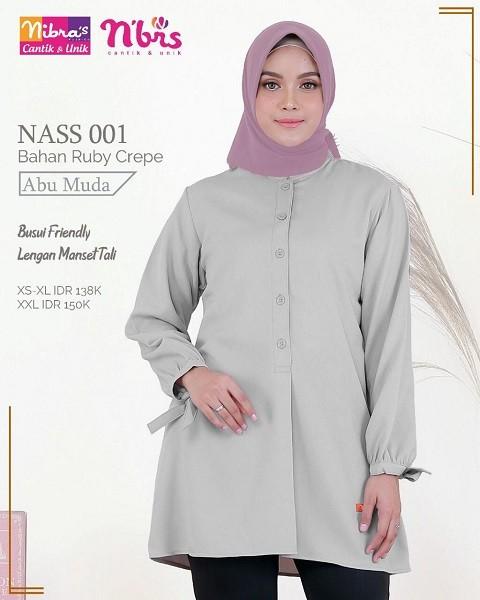 B✪U3 READY SALE BLOUSE KEMEJA WANITA POLOS BY NIBRAS NASS 001 NASS 01 COD N♥A7