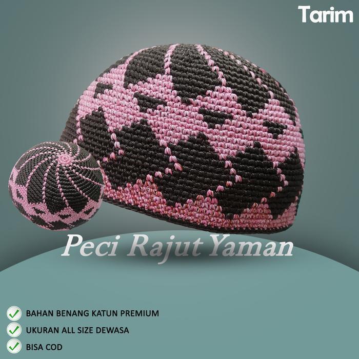 Peci Rajut Yaman Motif Aceh - Peci Rajut Aceh - Rajut Baceno