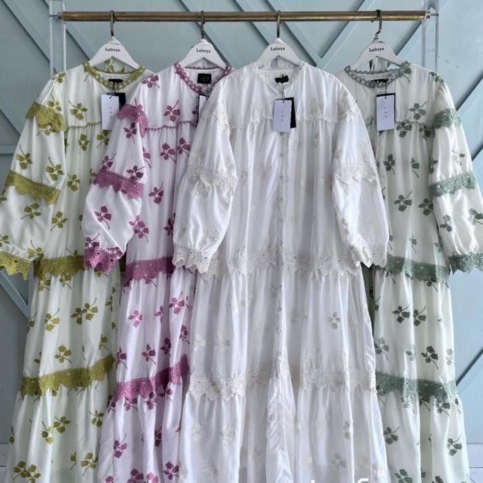 Gamis wish ORIGINAL By LAFREYA, gamis bordir timbul lafreya