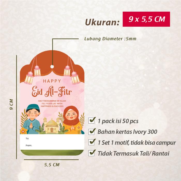 Safitiri [Isi 50] Hang Tag Idul Fitri/ Hang Tag Lebaran/ Tag Ramadhan