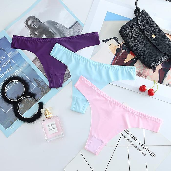 G String Mulus polos celana dalam wanita sexy thong seamless cd C007