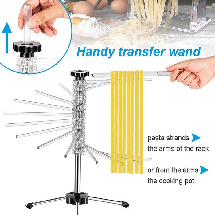 Pasta Drying Rack Collapsible Spaghetti Dryer Stand Noodles Drying Holder Hanging Rack Tall Spaghett