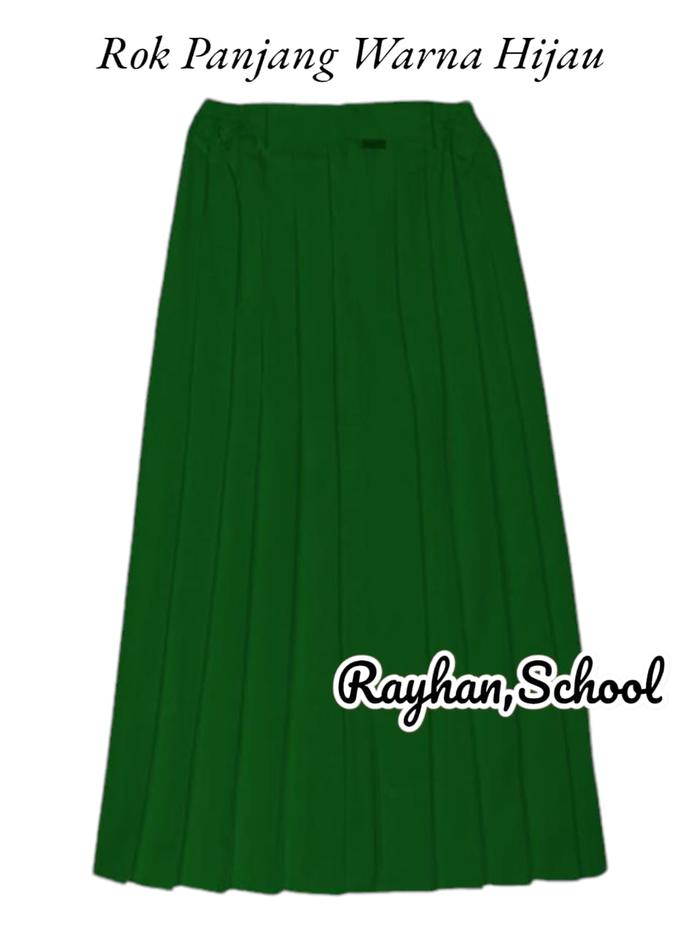 Rok Panjang Warna Hijau Anak Sekolah Madrasah Ibtida'iyah MI
