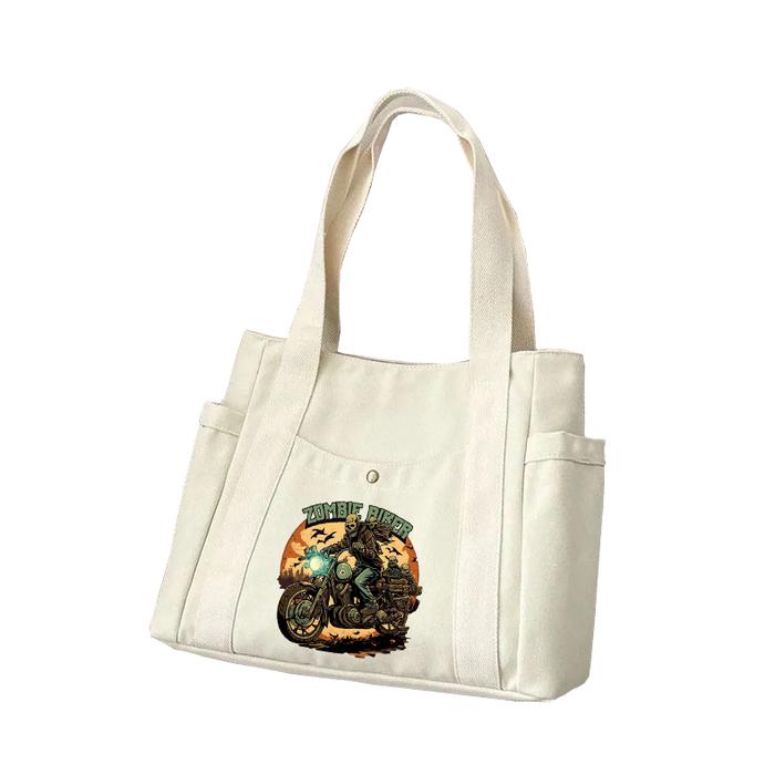 Promo Totebag Tas Slempang Kanvas Logo Zombie Biker