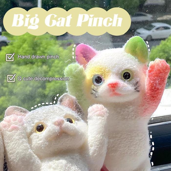 Cute Kitten Squeezing Music, Relaxing Decompression Toys Handmade Three-dimensional Dolls Super Soft