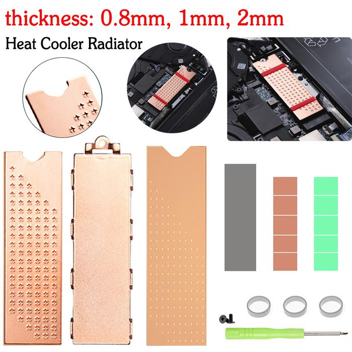 Copper SSD Cooler M.2 2280 SSD HeatSink for 2280 SSD Copper Cooler