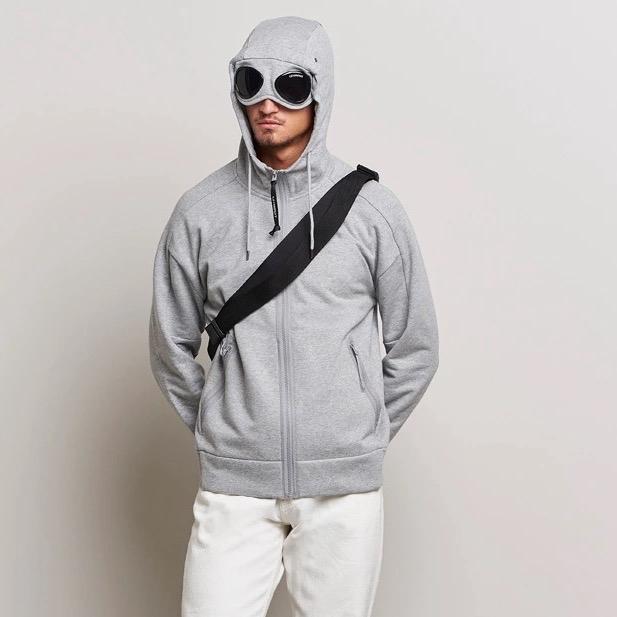 CP Company Goggle Explorer Raised Hoodie Grey XL