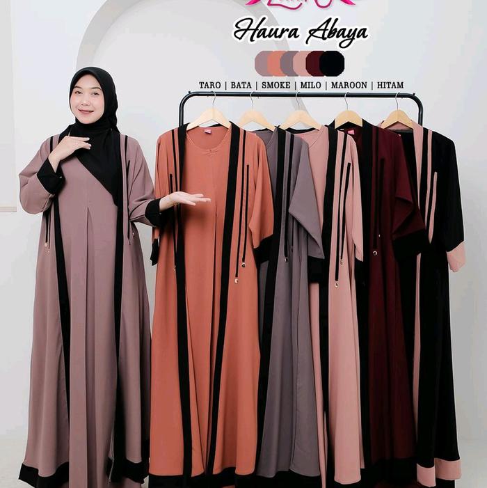 GAMIS ABAYA HAURA SET OUTER LEPAS BY ZAHIN