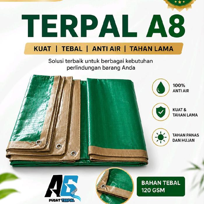 TERPAL A8 KOREA UKURAN JUMBO 7x7 7x8 8x8 8x9 8x10 10x10 TERPAL WATERPROOF TEBAL DAN KUAT,TAHAN HUJAN