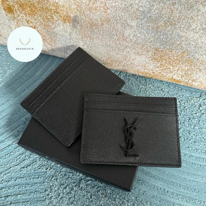 YSL MONOGRAM CARD HOLDER SO BLACK