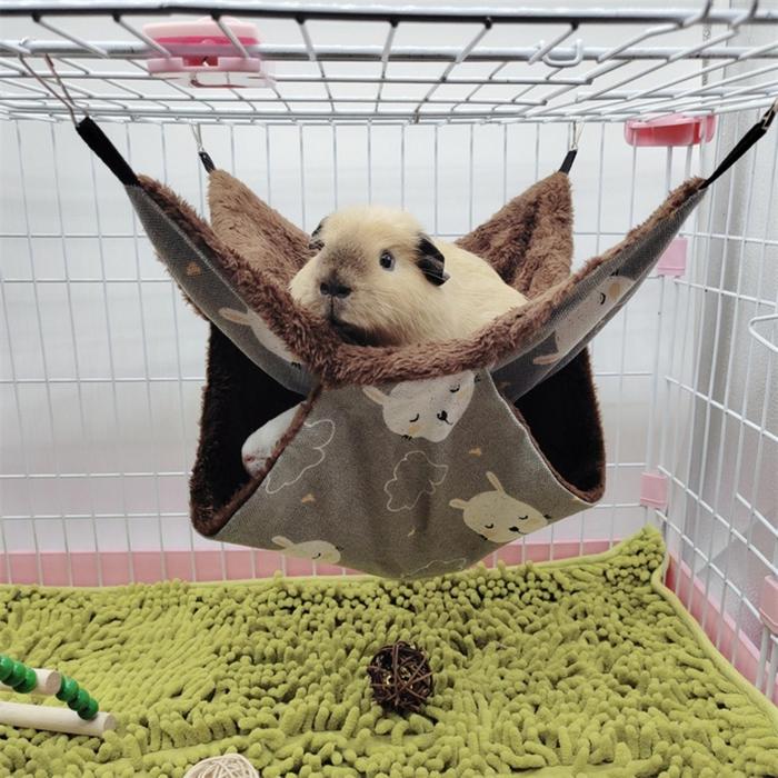 Hammock Birds Plush Hanging House Small Animals Squirrel Double Layer