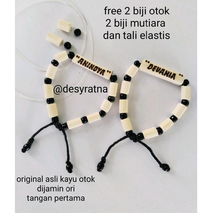GELANG OTOK BAYI/ GELANG SAWAN BAYI UKIR NAMA VARIASI TALI SERUT OSROTAN