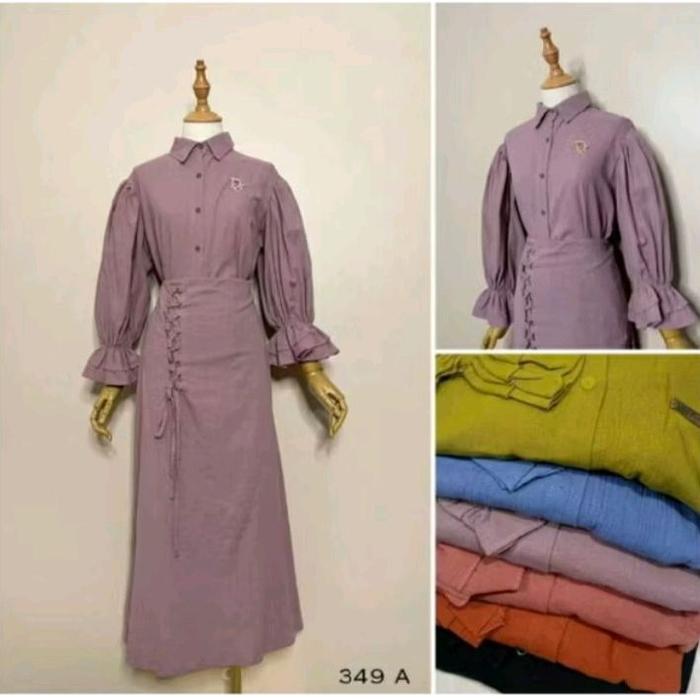 Setelan Rok Linen Premium