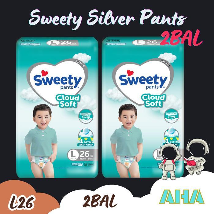 Promo Paket 2 Bal Sweety Silver Pants Nbs/S/M/L/Xl/Xxl #Gratisongkir
