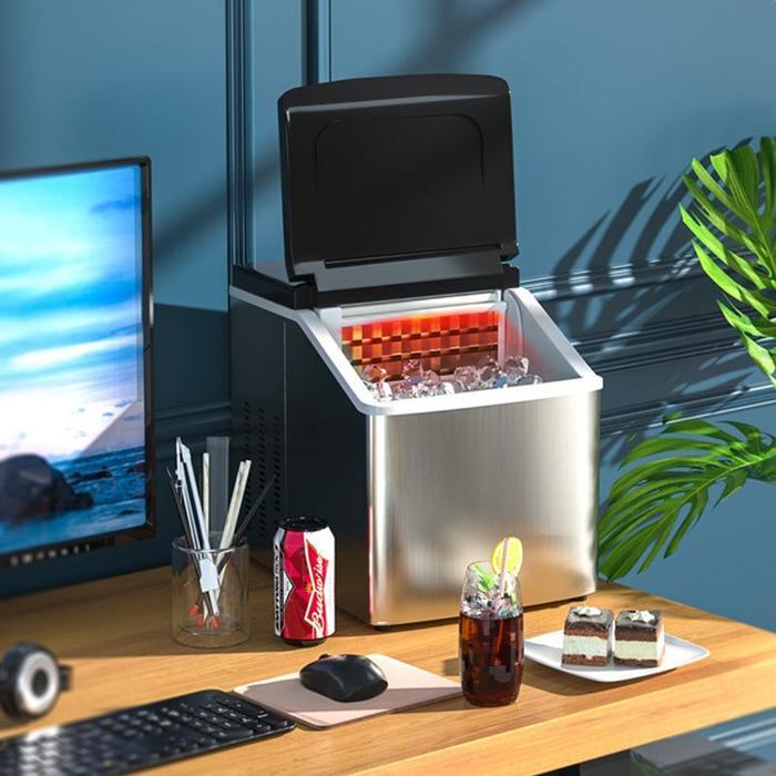 30kg/D Mesin Pembuat Es Batu Kristal Stainless Ice Maker Machine