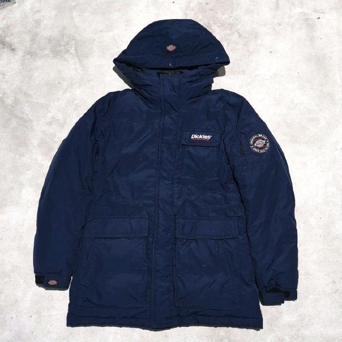 Jaket bulang parka outdoor hiking gunung dickies ecws navy bekas