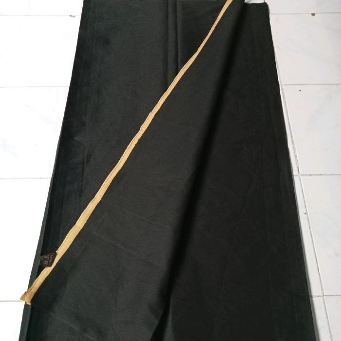 Kain Batik Polos/Jarik Hitam Polosan Tanpa Motif/Kain Hitam Warna Kuning/Kain Batik Jawa Kain Polosa