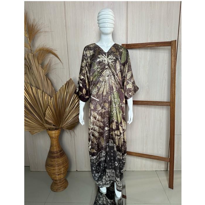 Kaftan jumputan eco print | baju siap pakai kondangan