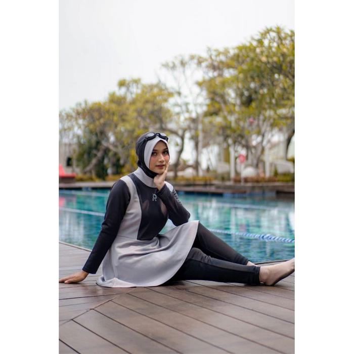 Baju Renang Wanita Muslim Muslimah Hijab Jumpsuit Remaja Dewasa Swimwear Panjang Size Standart Dan B