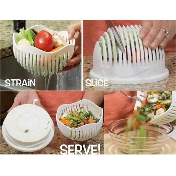 Salad Cutter Bowl - Mangkuk Alat Pemotong Sayuran Pembuat Salad