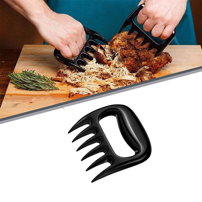 2Pcs Bear Meat Claws Handle Barbecue Forks Kitchen Manual Food Fork Meat Pork Clamp Roasting BBQ For