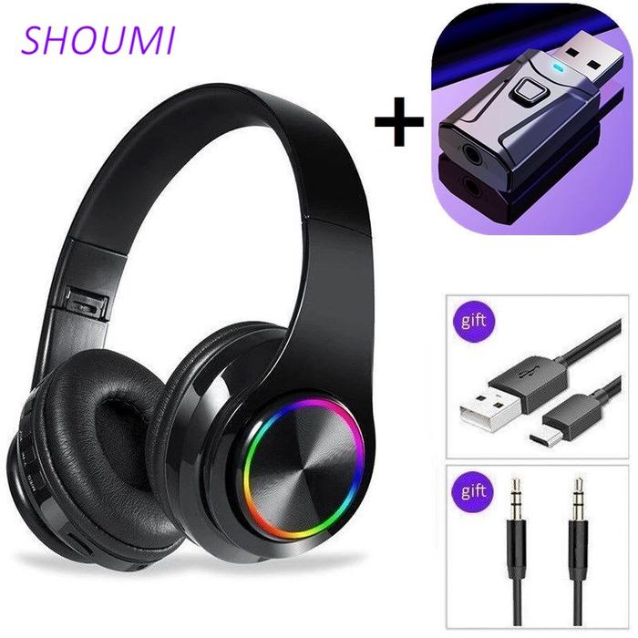 Noise Cancelling Wireless Headphones With Mic Foldable Bluetooth