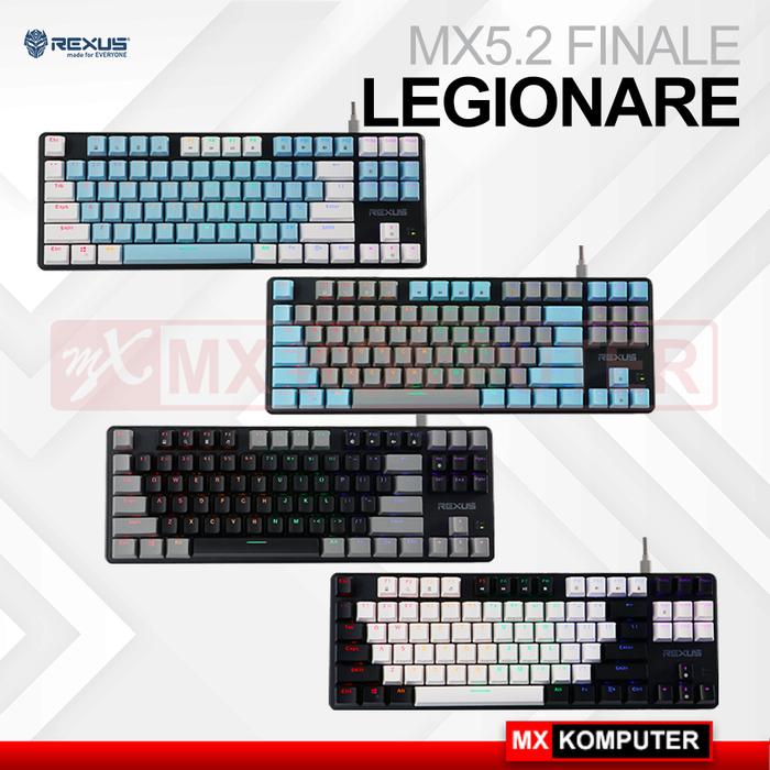 Rexus MX5.2 Keyboard Mekanik TKL - 87 Tombol, Switch Red/Blue/Brown