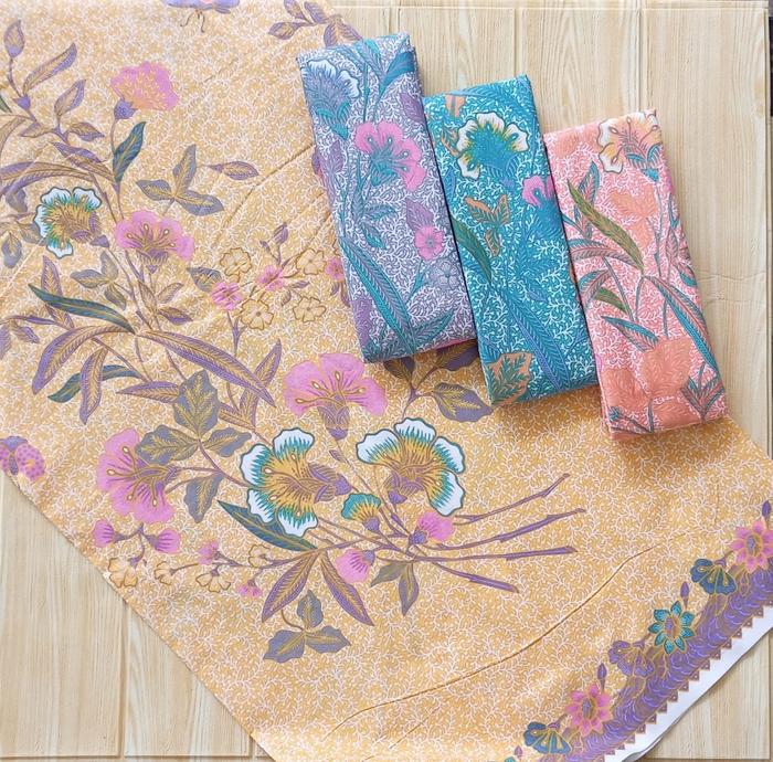 Kain batik katun encim premiun kain batik soft pastel kain batik meteran Wanita kain  batik burgundy