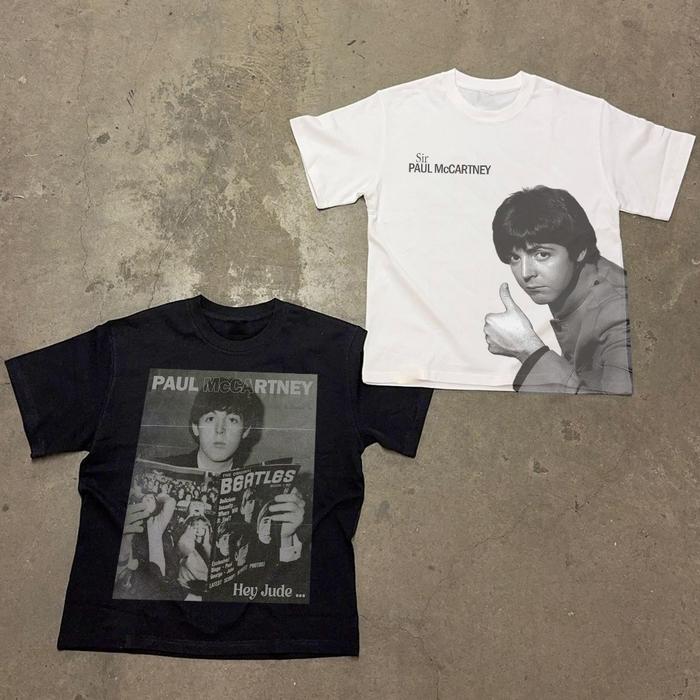 [COD]KAOS MUSISI BAND LEGEND THE BEATLES 60s PAUL McCARTNEY ART DESAIN KUALITAS BAHAN PREMIUM KATUN