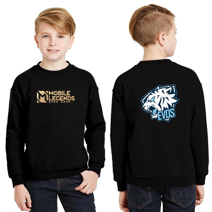 SWEATER Anak ML EVOS LEGEND - sweter ML EVOS - Kaos Mobile legend EVOS / Sweater ML EVOS 6-13 TAHUN