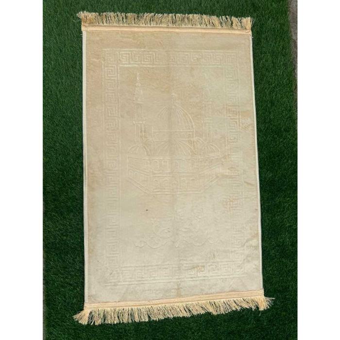 KINGEND-Sajadah Turkey MASJID SEGI 4 POLOS Turkey Embos Sejadah Tebal Premium Size 70x110cm D007 Kua