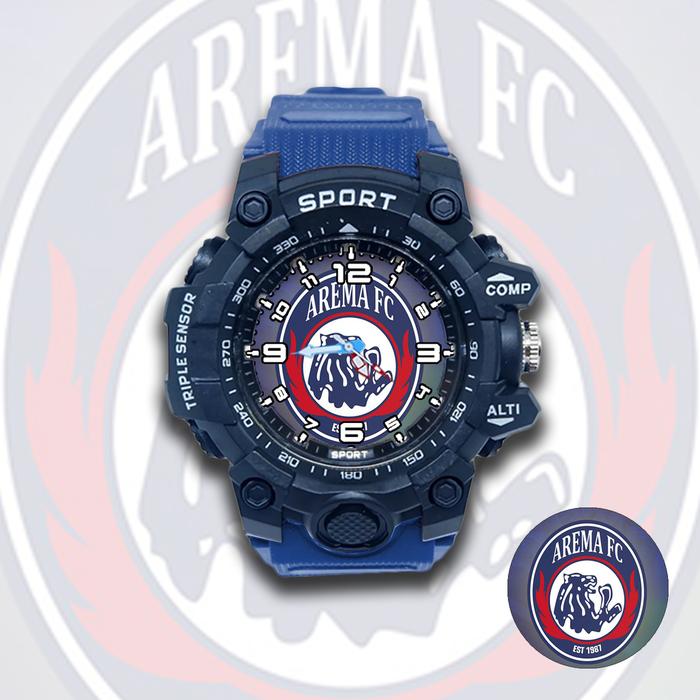 Jam Tangan Anak Laki Lai Sport Club Bola Arema FC Anti Air FREE Baterai Cadangan