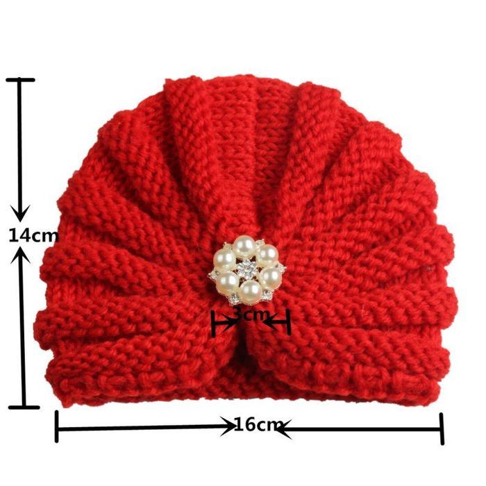 Topi Kupluk Turban Rajut Gaya India Untuk Anak Perempuan