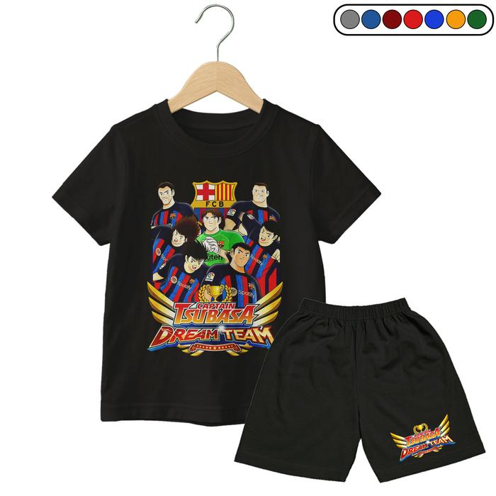 KAOS SETELAN ANAK CAPTAINT TSUBATSA DREAM TEAM KAOS TSUBATSA FCB - TERBARU