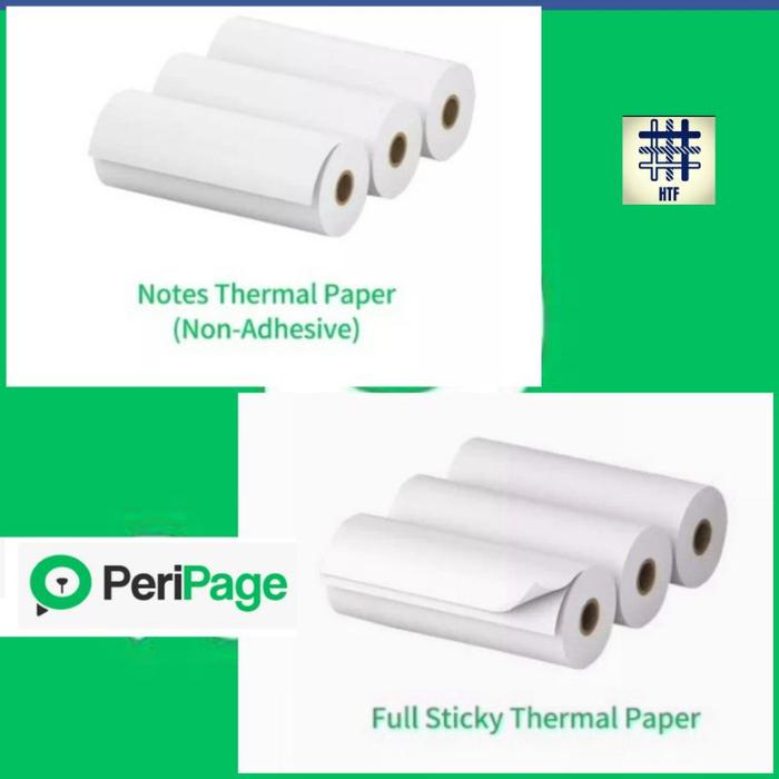 1Roll Refill Kertas printer untuk mesin printer peripage A9 dan A9S ukuran 77x30 mm printer thermal 