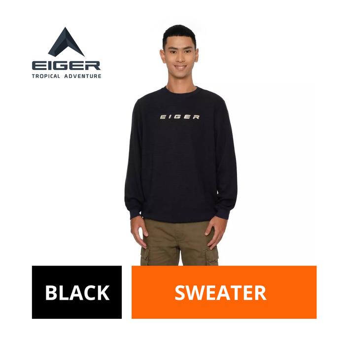 Sweater Pria Eiger Original Navy Panjang Polyester X-Patch Ride 1.0 Sweater